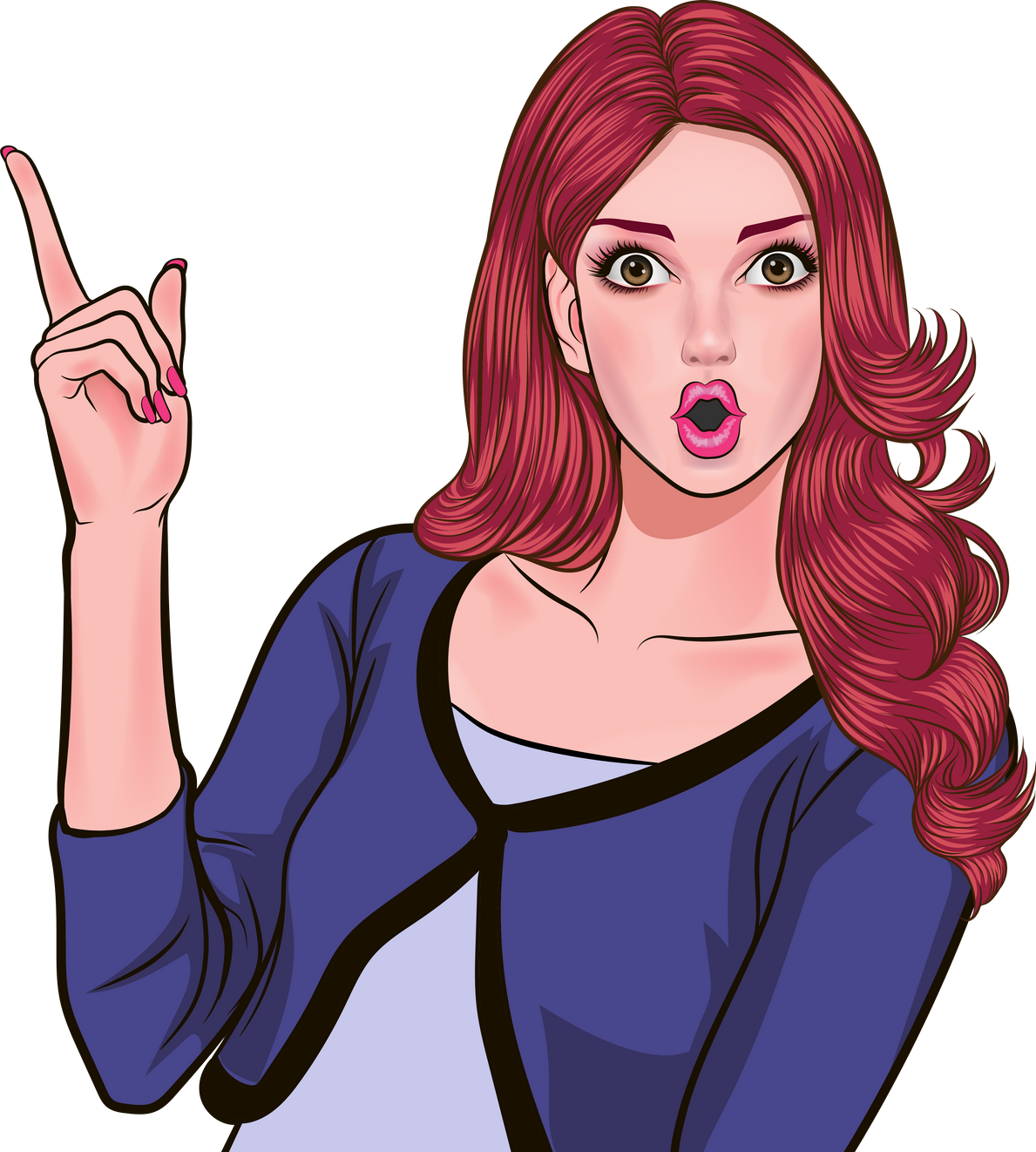 shocked and surprised face character pop art comics